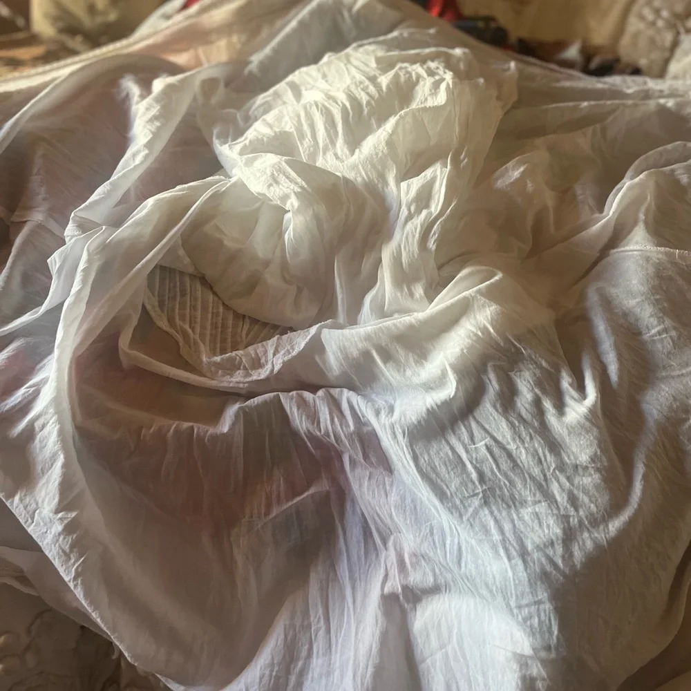 Vasna | White Pearls Boho Dress | Size Large - Picture 10 of 16